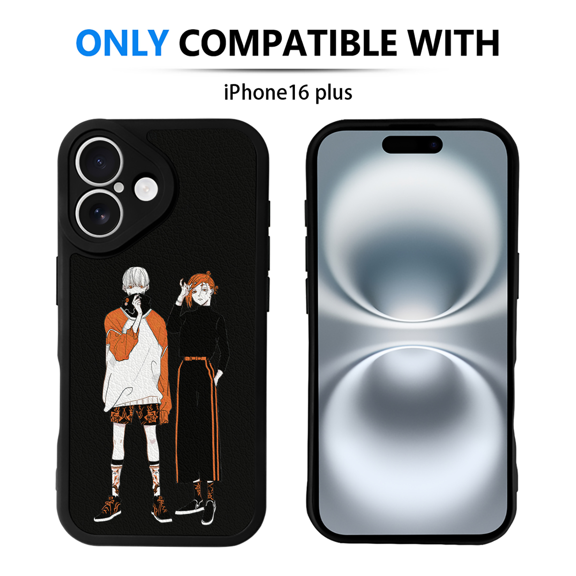 （画像用） 呪術廻戦 Jujutsu Kaisen 【iPhone 16シリーズ対応】シリコンスマホケース（レザー調） 材質：シリコン